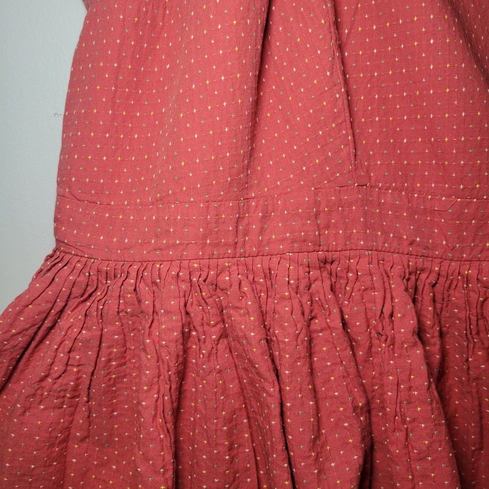 Modcloth Plus Size Sun Dress Burnt Orange Raised Polk a dot Womans' 26 - Picture 3 of 16